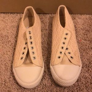 Beige Girls Sneakers